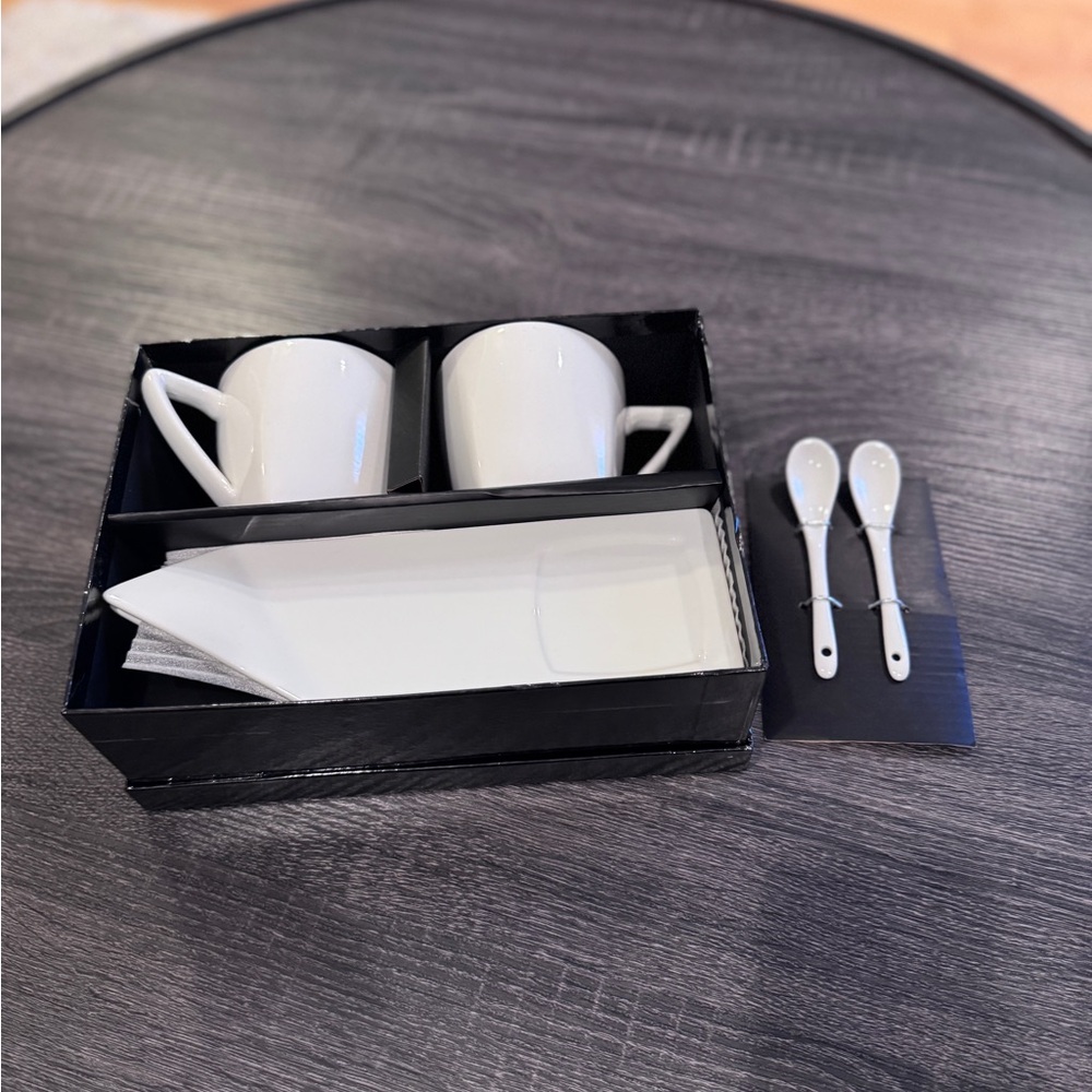 Elegant White coffee set- NWT